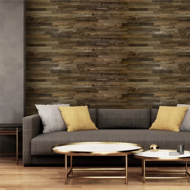 Двухслойная стеновая панель ArtBarnWood/АртВарнВуд Темный орех